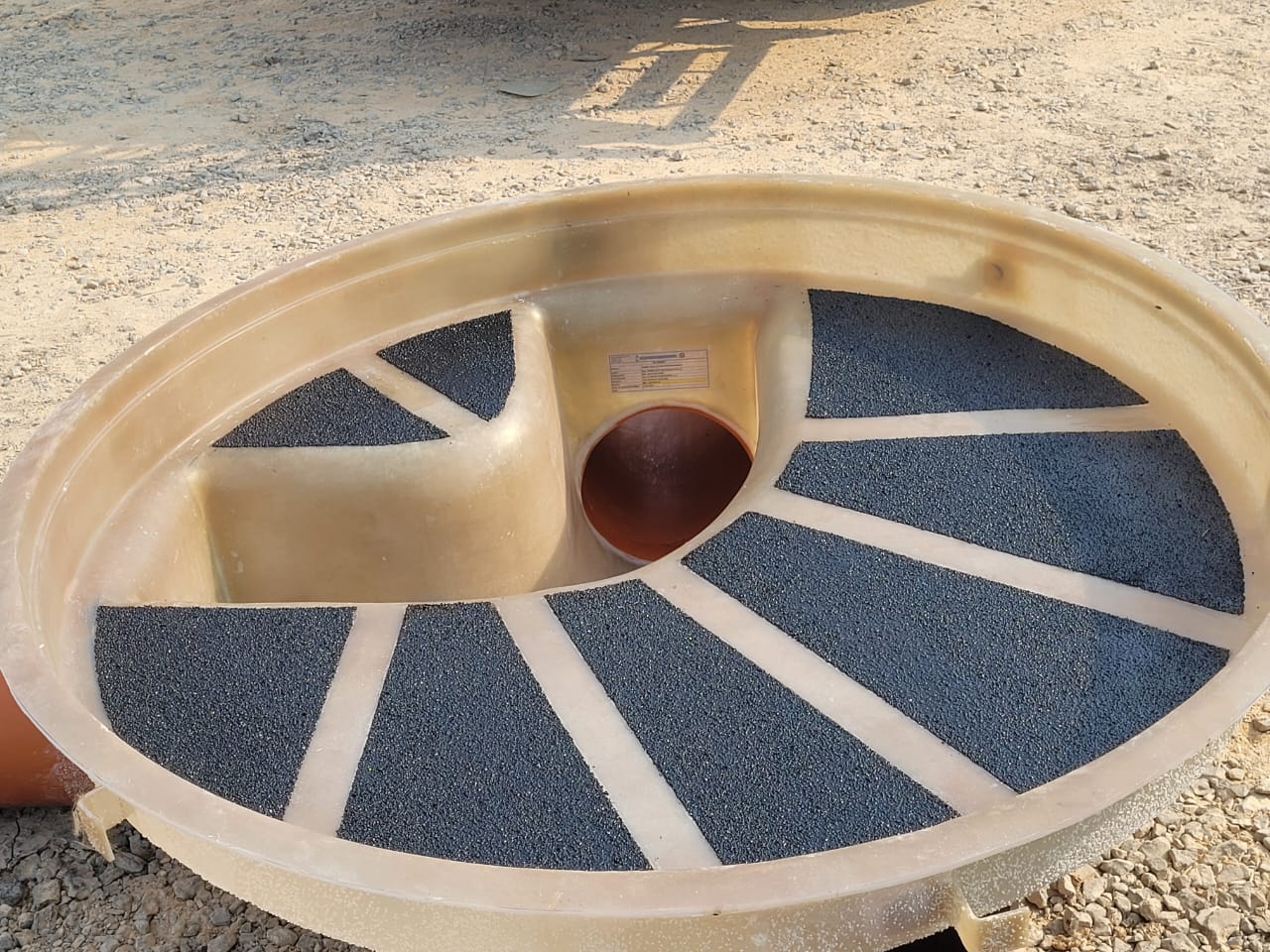 GRP fiberglass lined base unit with outlet, EFG Industries UAE